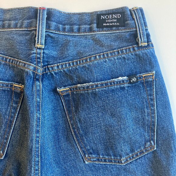 NOEND DENIM High Rise Straight Crop Jeans, Blue, 26 - Picture 15 of 15